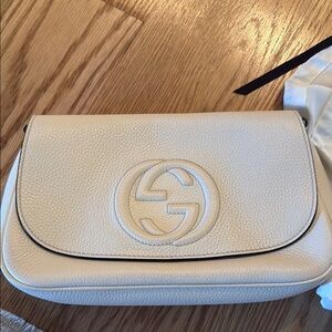 Gucci White Leather Women's Bag SoHo bag